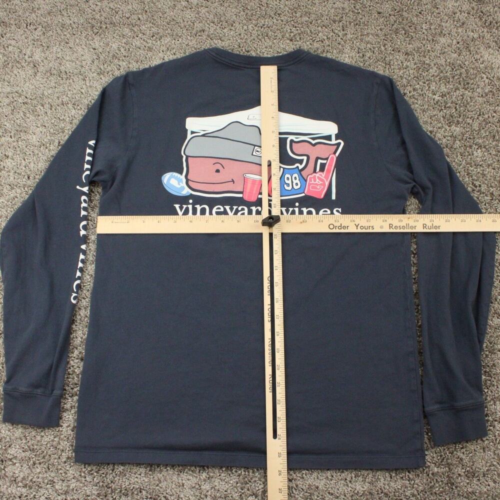 Vineyard Vines Long Sleeve Pocket Tee Mens Small Navy Cooler Graphic - Picture 6 of 8